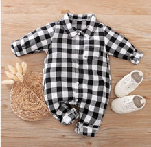 Load image into Gallery viewer, Plaid Long Sleeves Jumpsuit