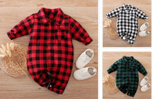 Load image into Gallery viewer, Plaid Long Sleeves Jumpsuit