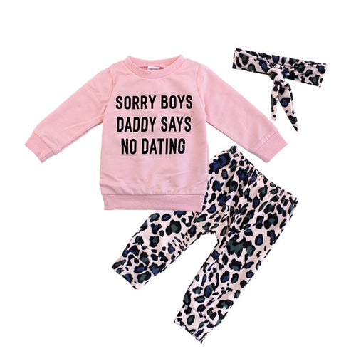 Sorry Boys Daddy Says No Dating (3 pc)