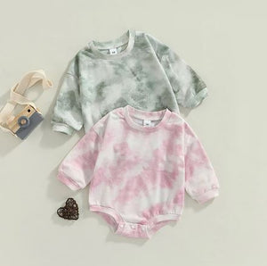 Long Sleeve Tie Dye Romper